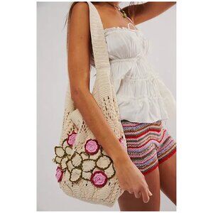 FREE PEOPLE Blossom Crochet Bag in Secret Garden